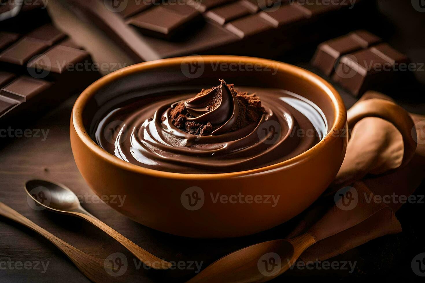 chocolate en un taza. generado por ai foto