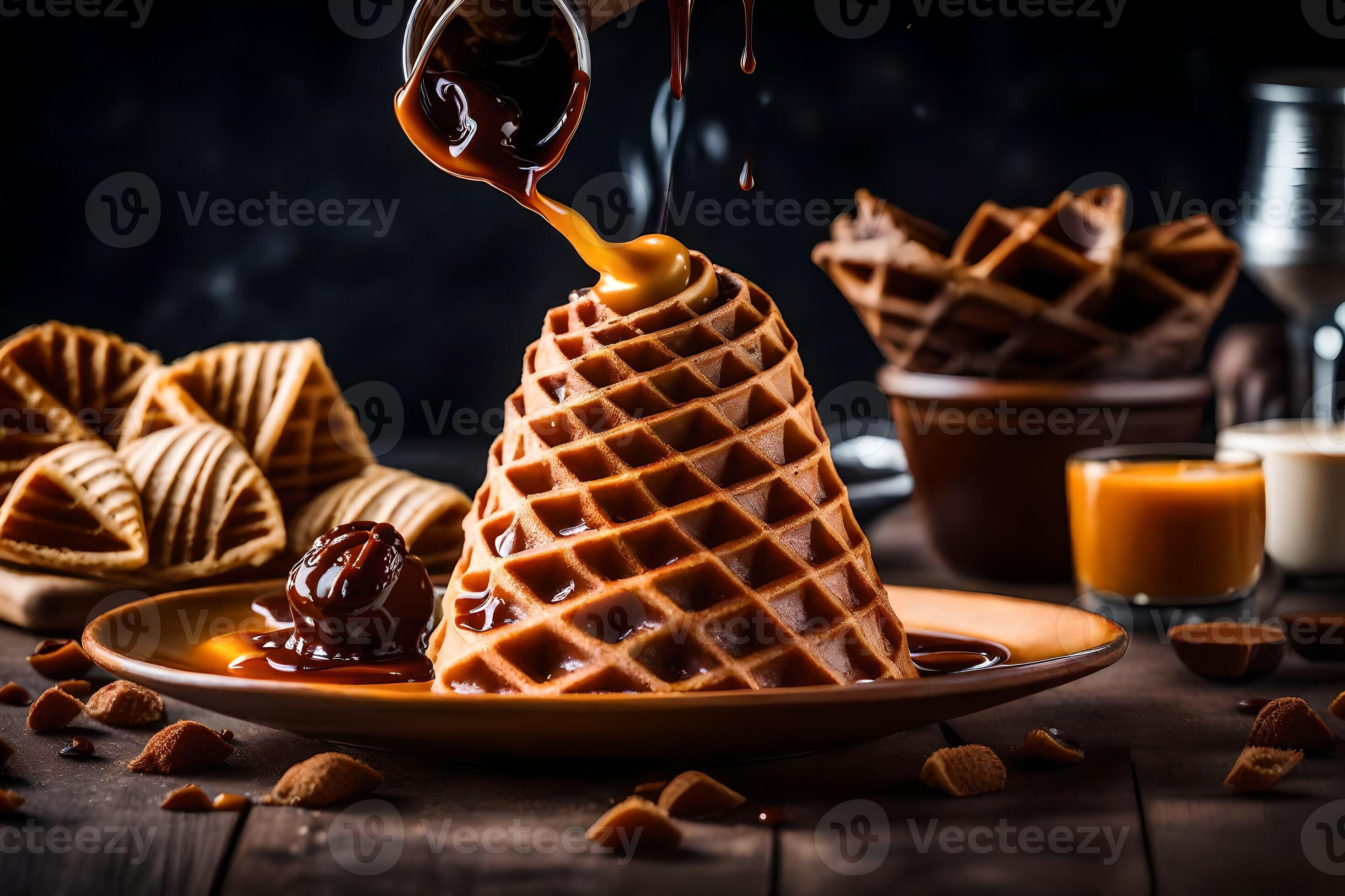 the best waffles in the world. AIGenerated 34836248 Stock Photo at