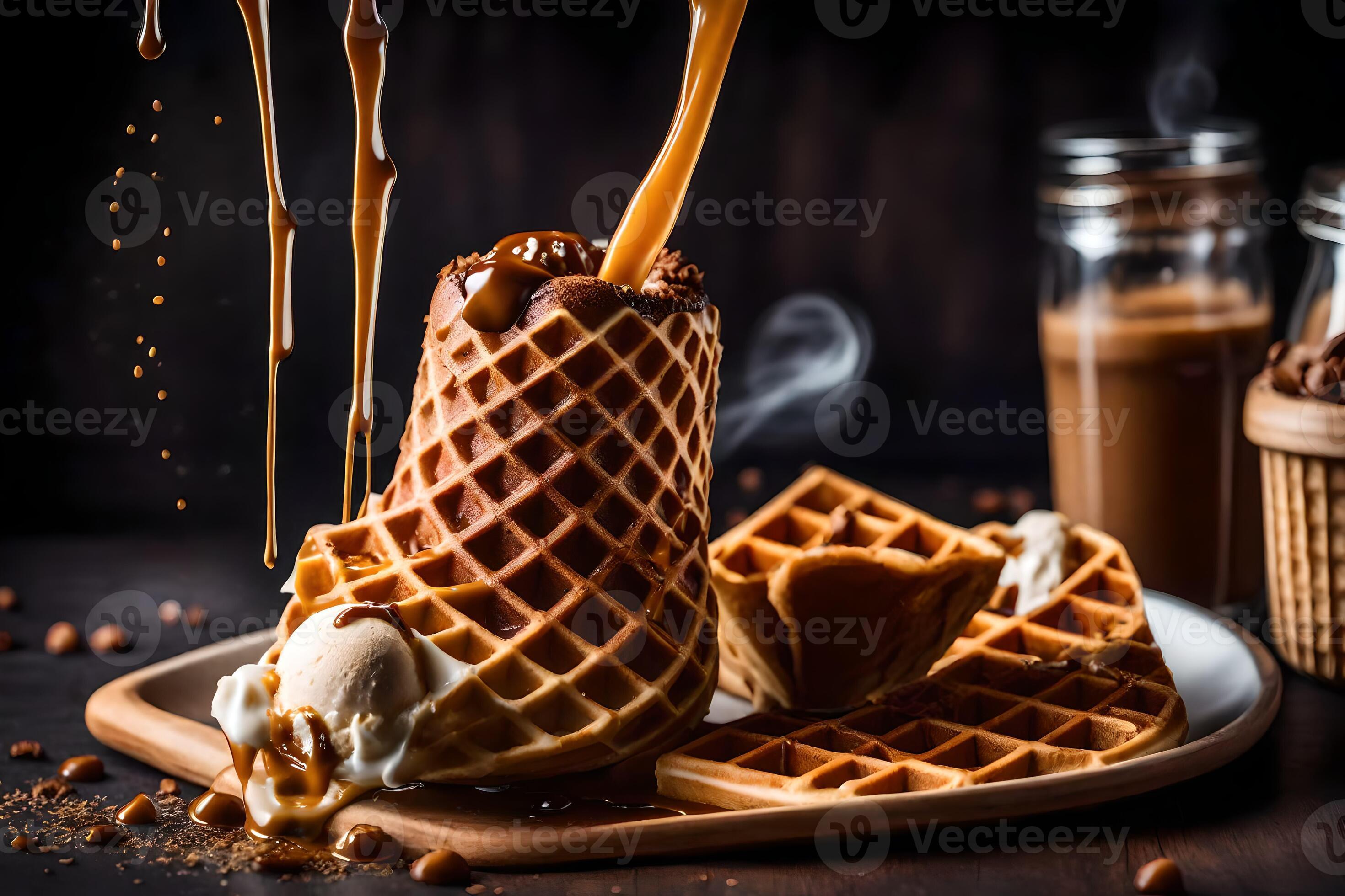 the best waffles in the world. AIGenerated 34836429 Stock Photo at