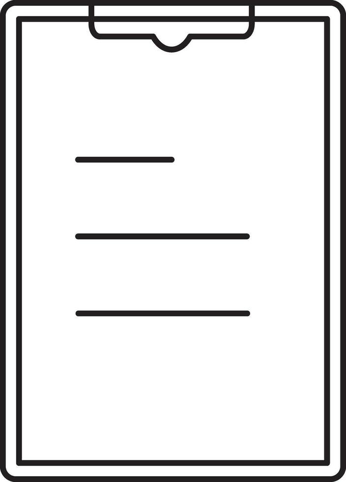 Free Clip board line art vector illustration