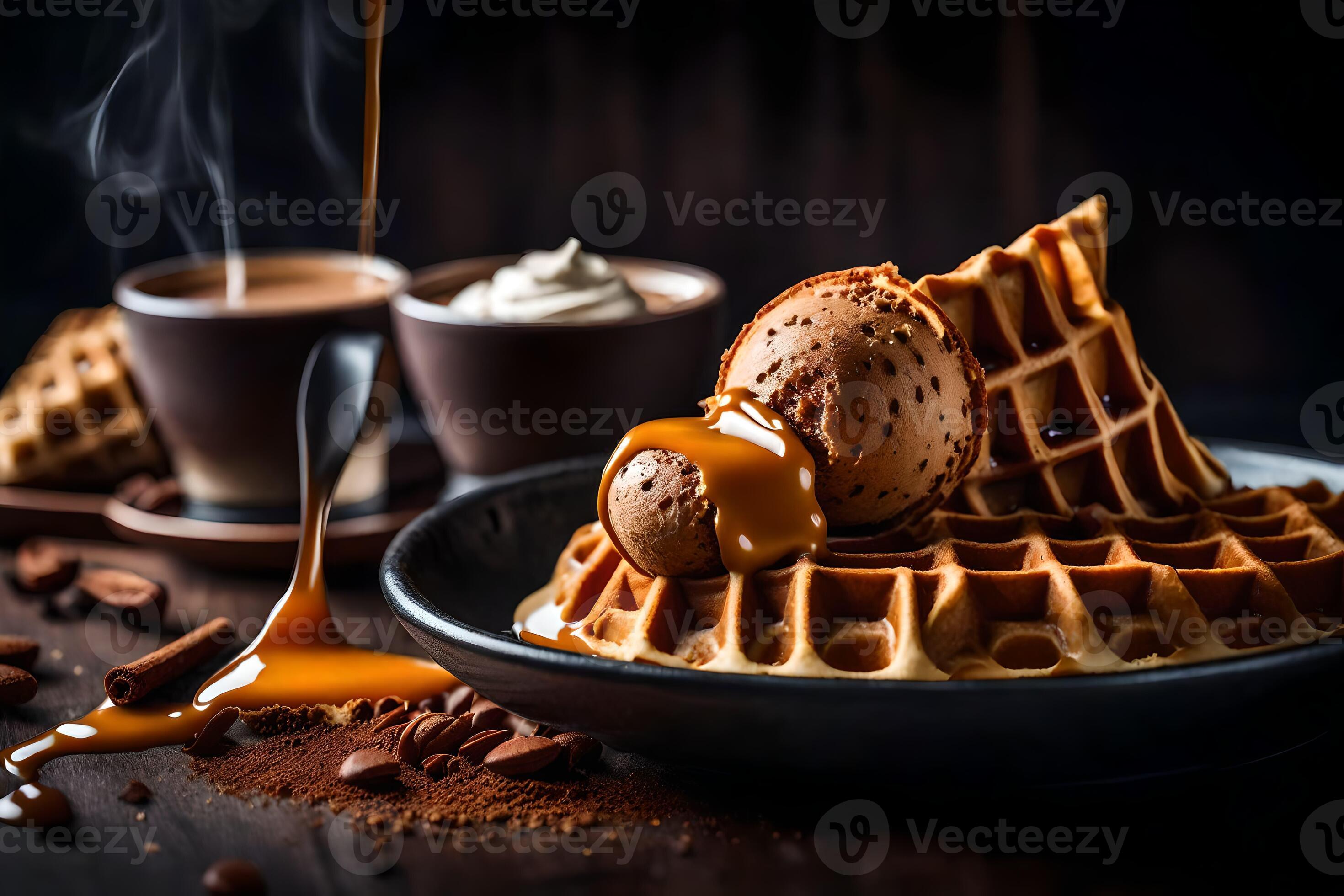 the best waffles in the world. AIGenerated 34836573 Stock Photo at