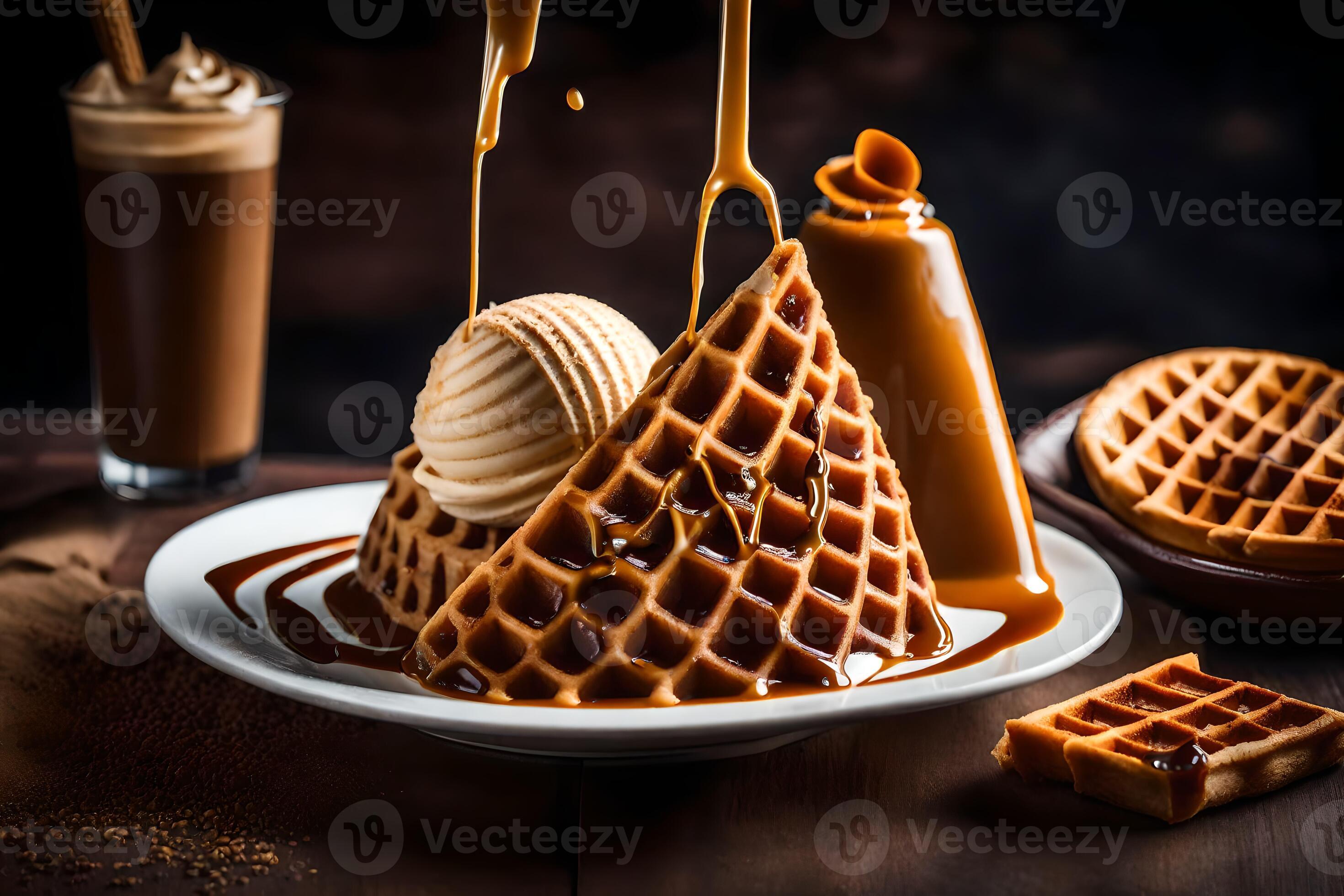 the best waffles in the world. AIGenerated 34836603 Stock Photo at