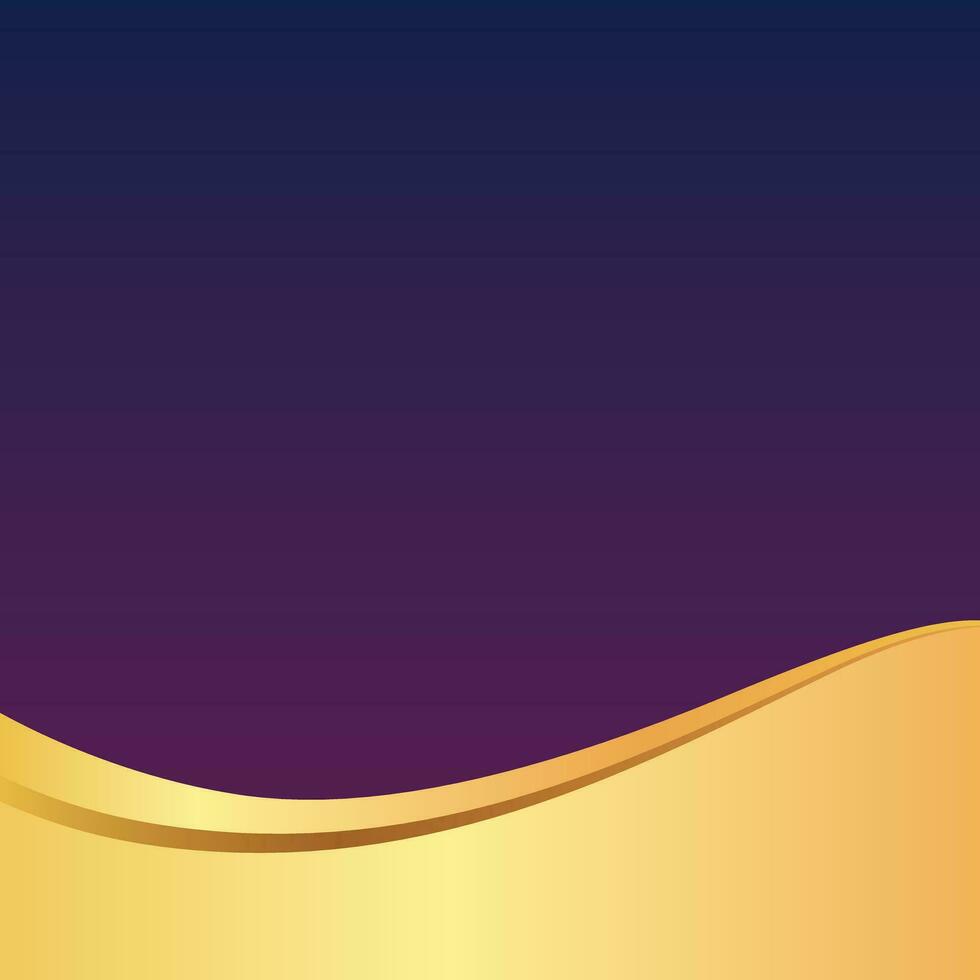 Golden and Purple Luxury Background with Elegant Gold Wave. vector