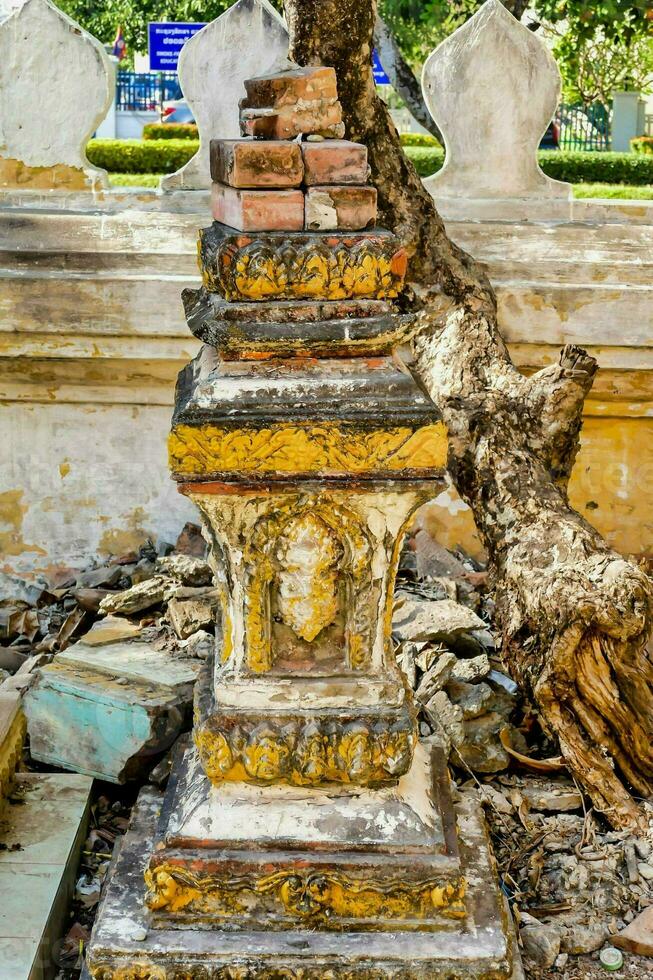 ancient carving at a temple photo