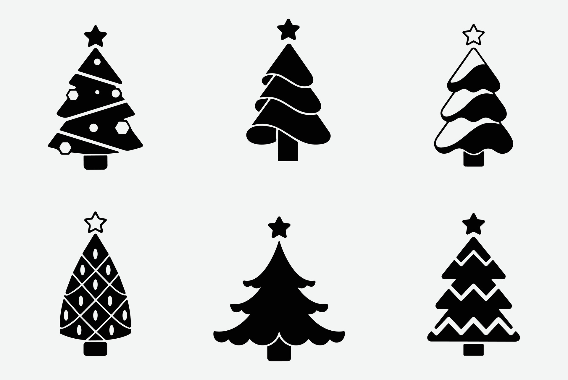 Christmas trees silhouette vector, graphics 34837034 Vector Art at Vecteezy