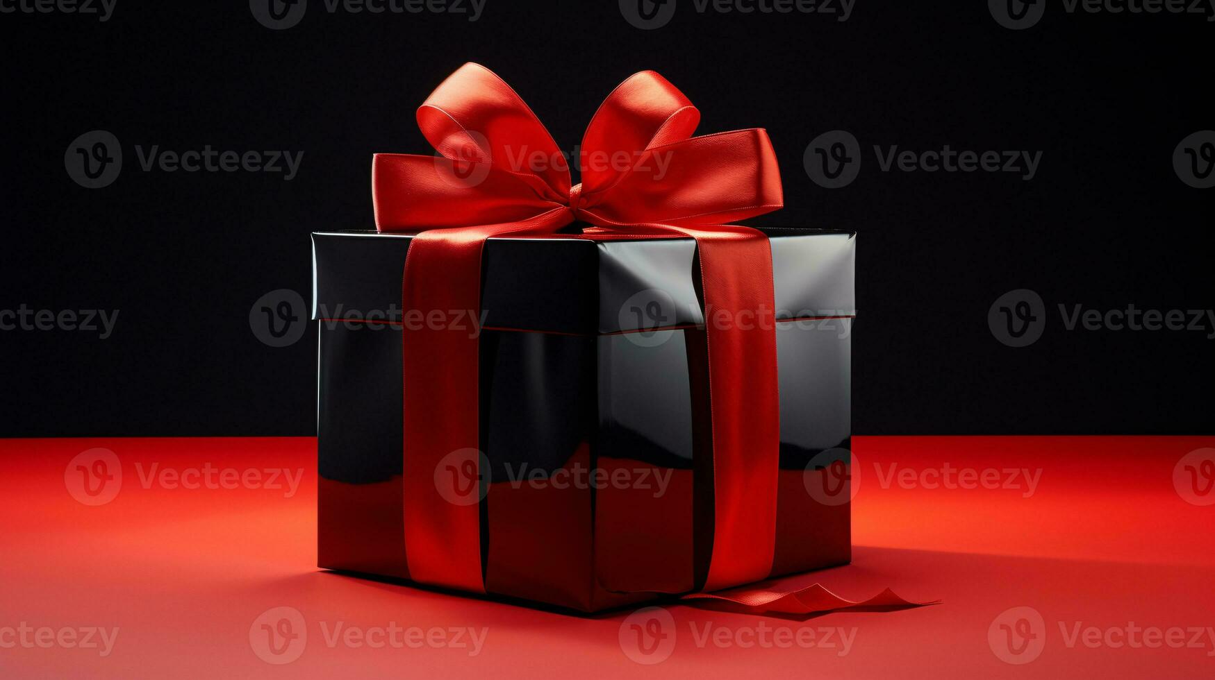 ai generative  Beautifully wrapped christmas gift, present in multiple colors with beautiful backgrounds to elevate them photo