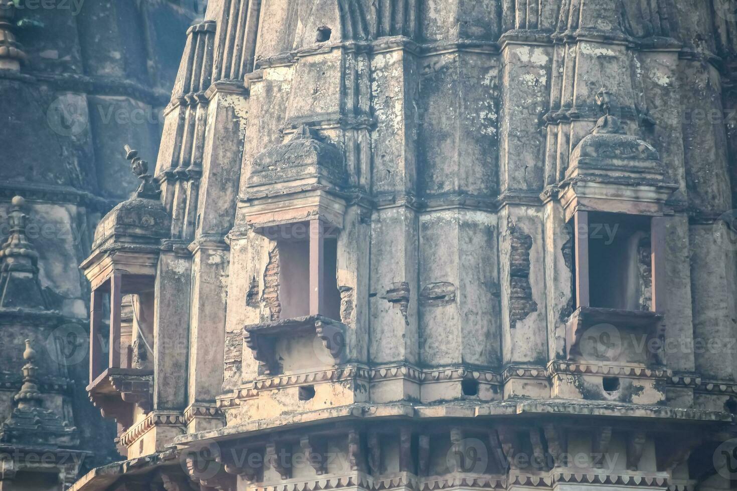 Beautiful view of Orchha Palace Fort, Raja Mahal and chaturbhuj temple from jahangir mahal, Orchha, Madhya Pradesh, Jahangir Mahal Orchha Fort in Orchha, Madhya Pradesh, Indian archaeological sites photo