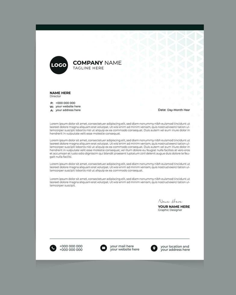 Professional corporate letterhead tempalte vector