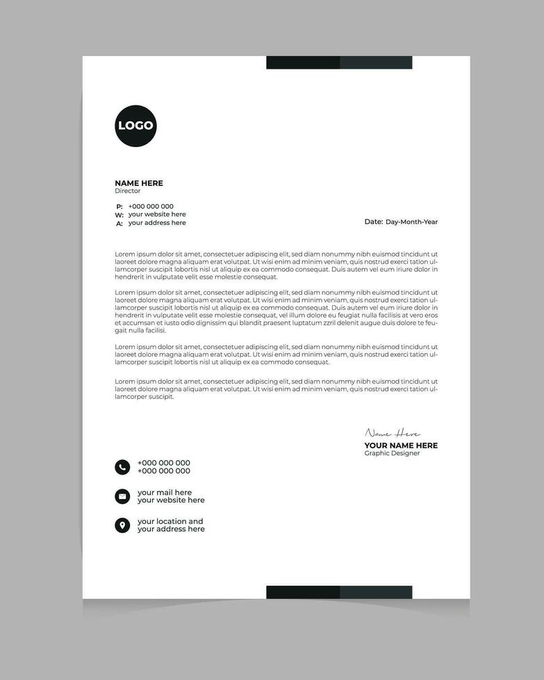 Professional corporate letterhead tempalte vector