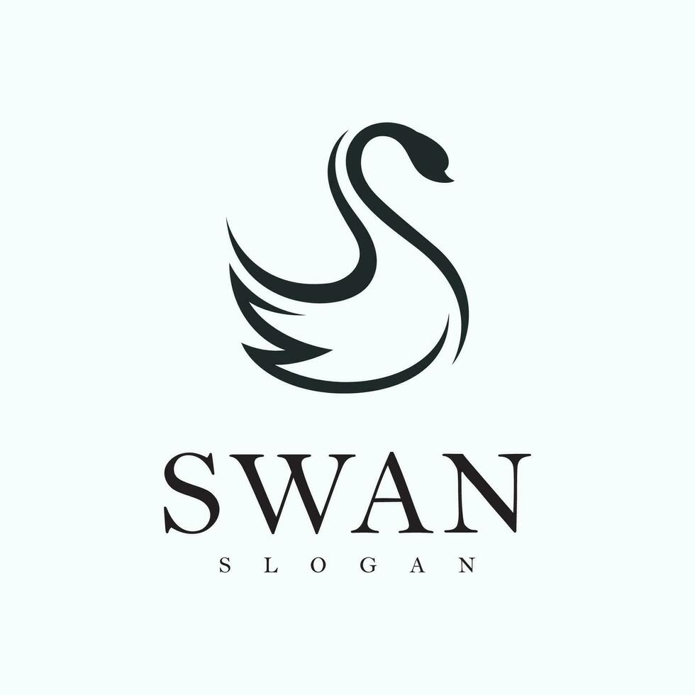 Swan Logo Simple and elegant vector symbol