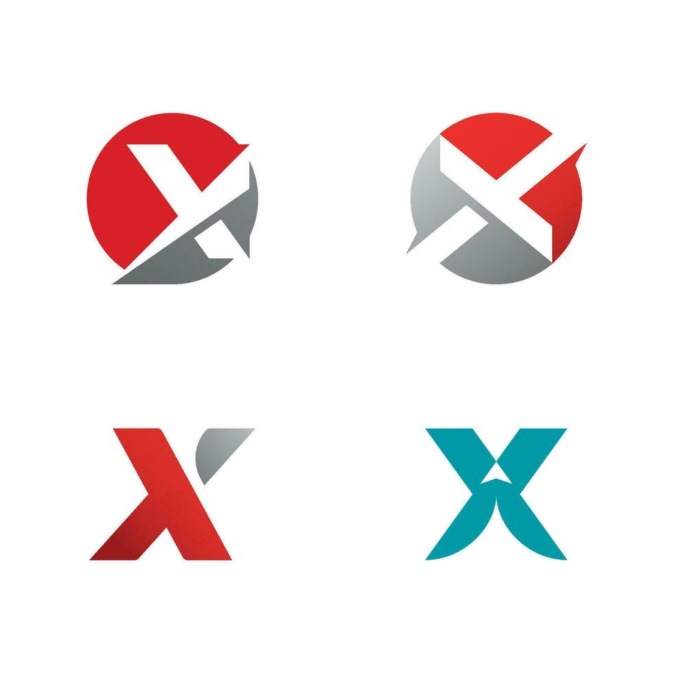 X Letter Logo Template vector design