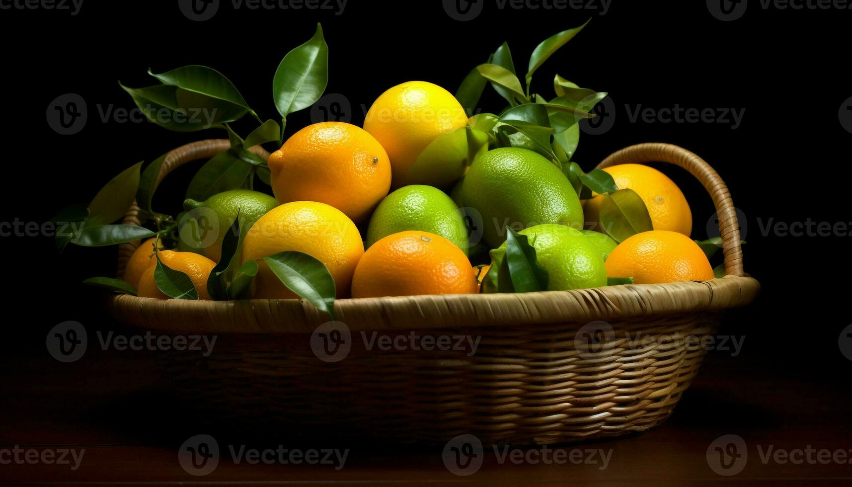 AI generated Freshness of citrus fruit, nature healthy eating, ripe and juicy generated by AI photo