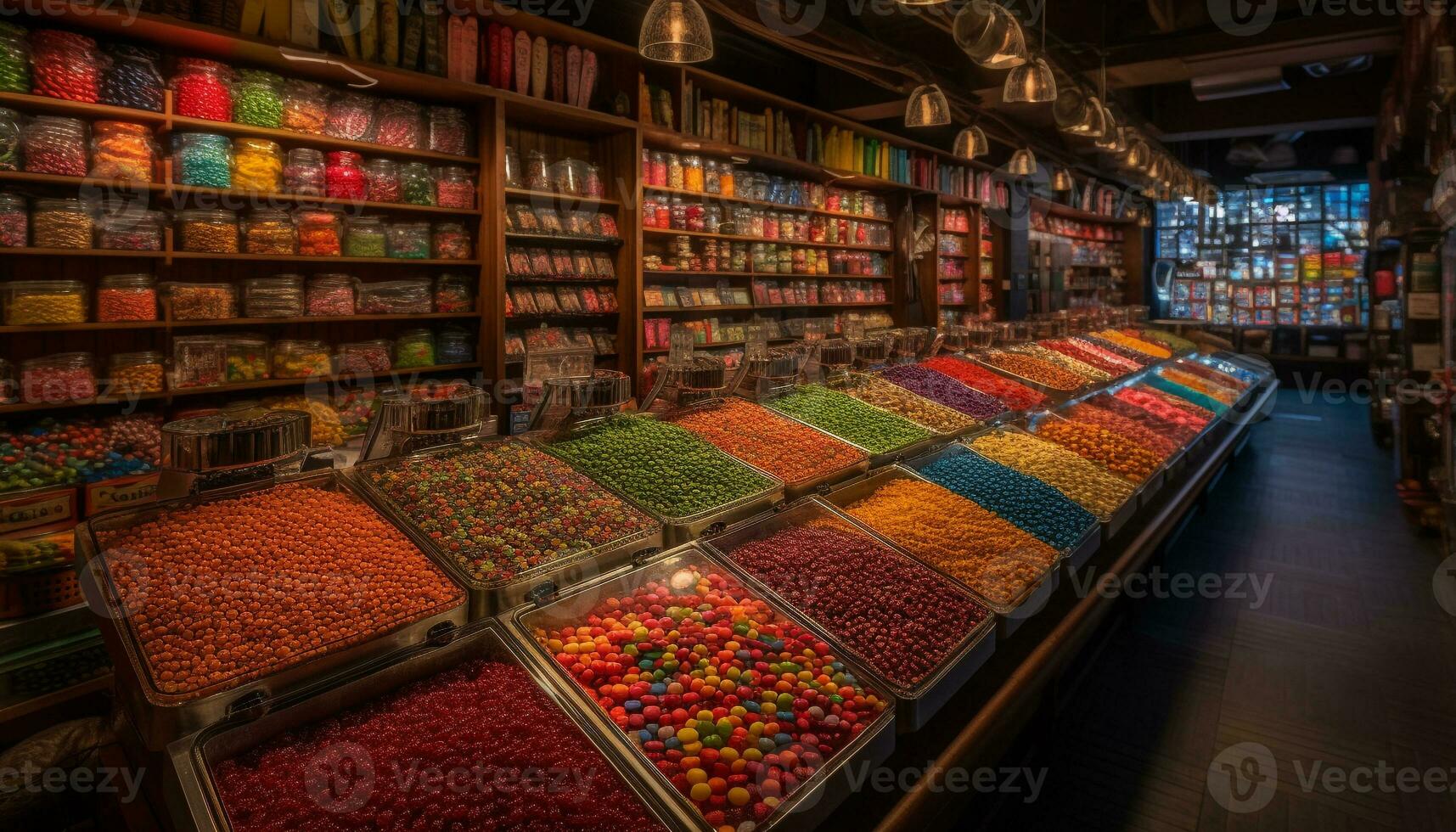 ai generado al aire libre mercado vendedor de venta Fresco multi de colores frutas generado por ai foto