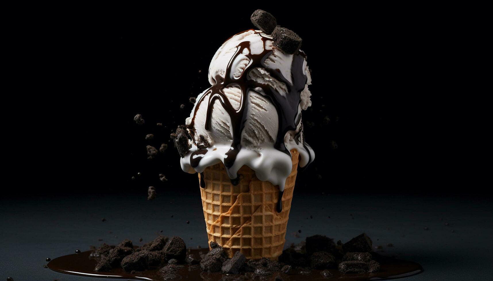 AI generated Barry ice cream close-up photo