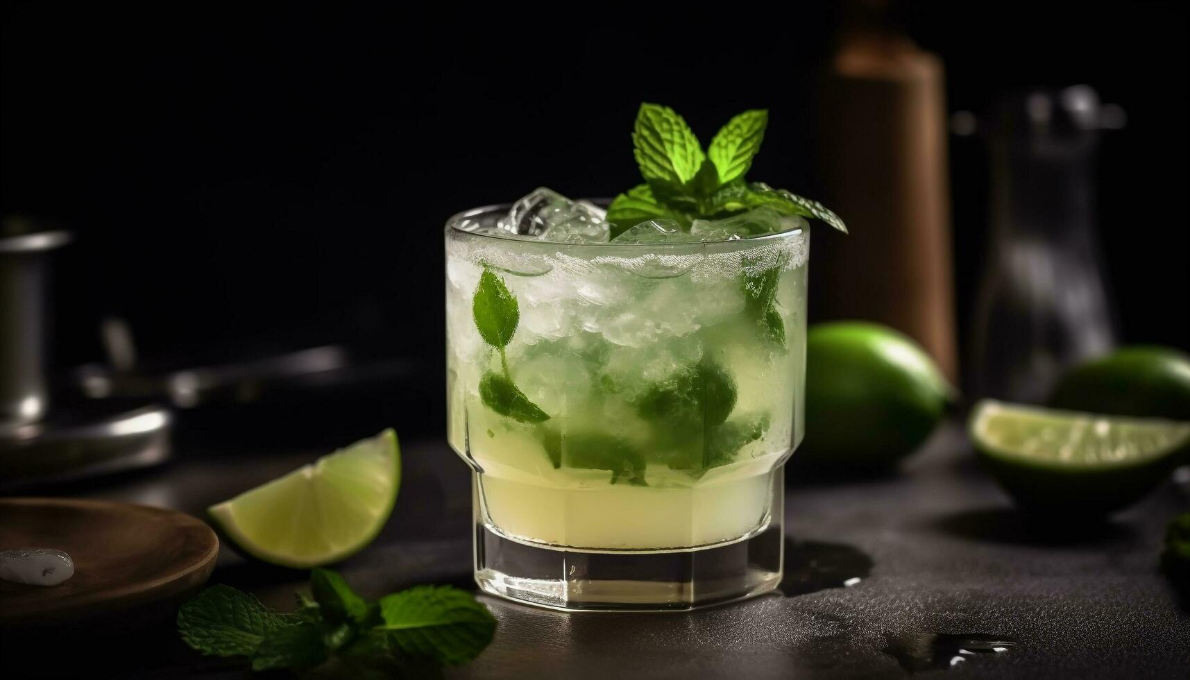 AI generated Freshness and spice in a homemade Mexican vegetarian meal generated by AI photo