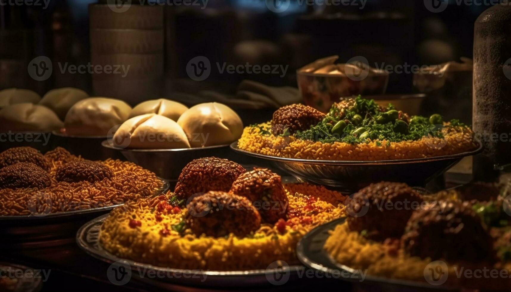 ai generado un gastrónomo mexicano comida con A la parrilla carne, Fresco verduras, y salsa generado por ai foto