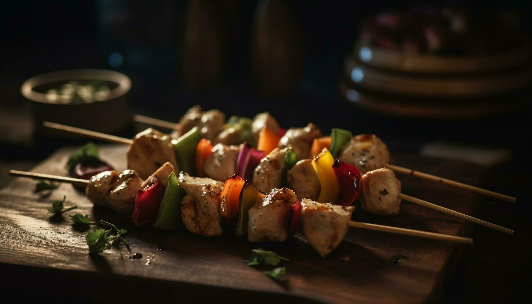 ai generado un gastrónomo mexicano comida con A la parrilla carne, Fresco verduras, y salsa generado por ai foto