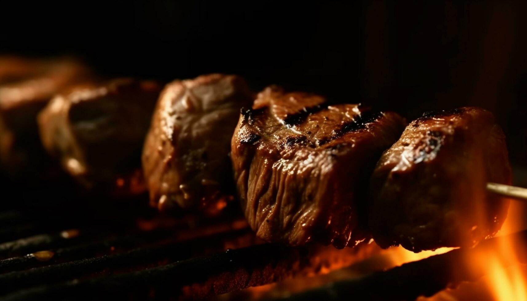 AI generated A gourmet Mexican meal with grilled meat, fresh vegetables, and sauce generated by AI photo