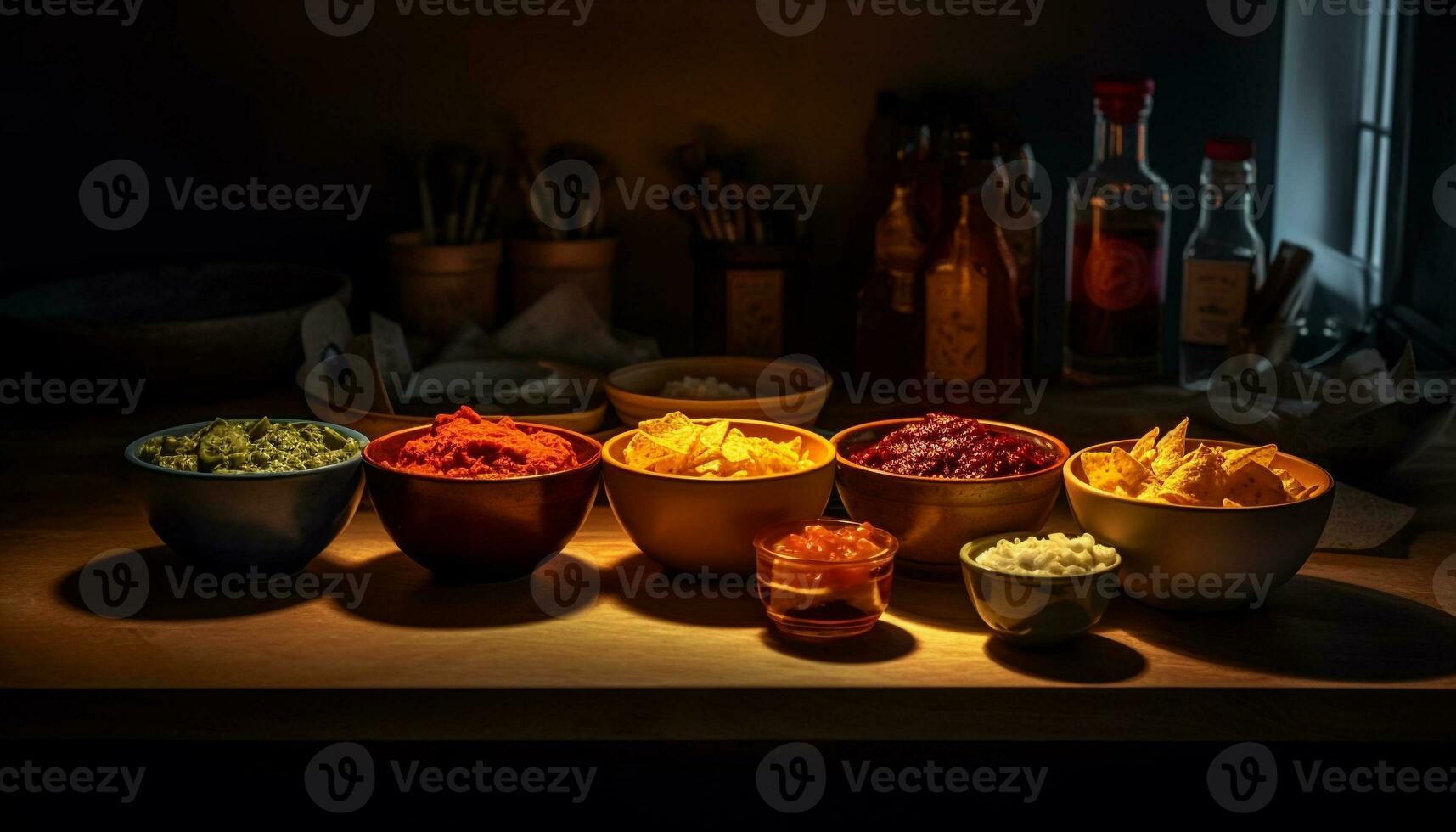 ai generado un gastrónomo mexicano comida con A la parrilla carne, Fresco verduras, y salsa generado por ai foto