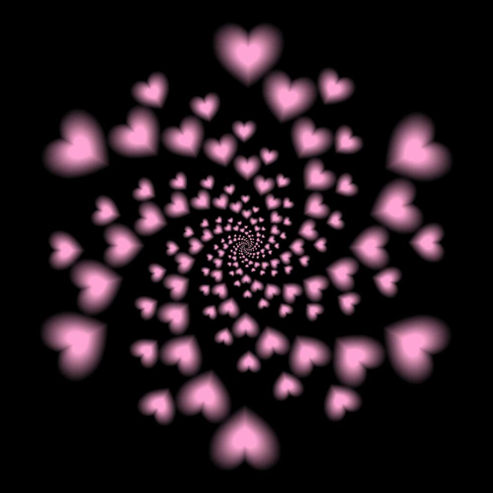 Fibonacci gradient blurred Ratio Spiral Vector Pattern