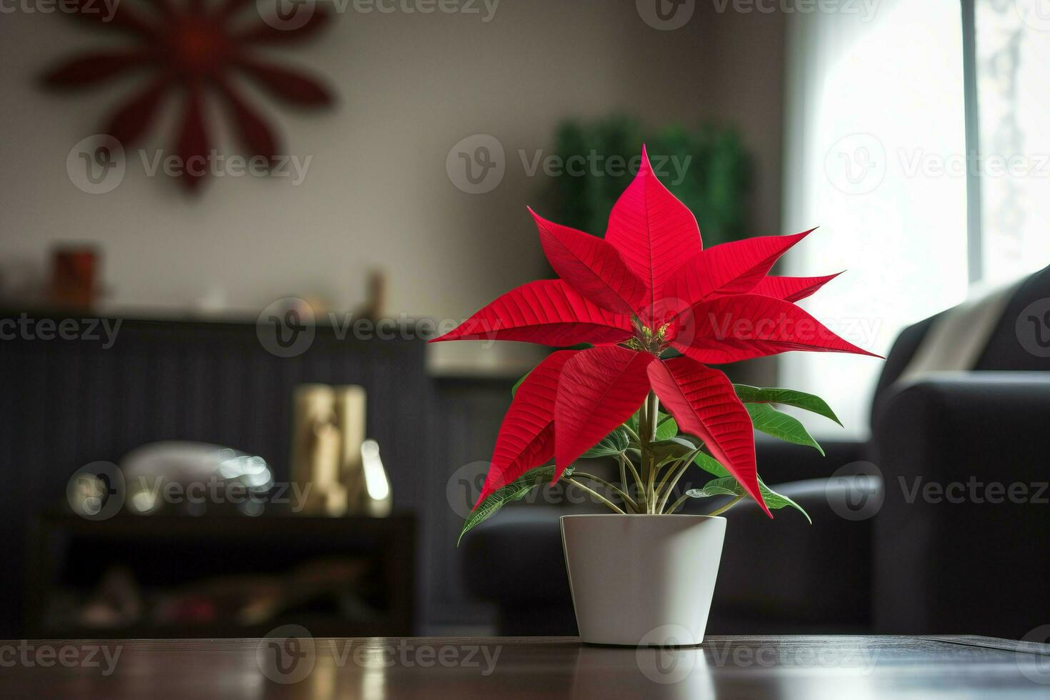 estrella Belén rojo flor de pascua generar ai foto