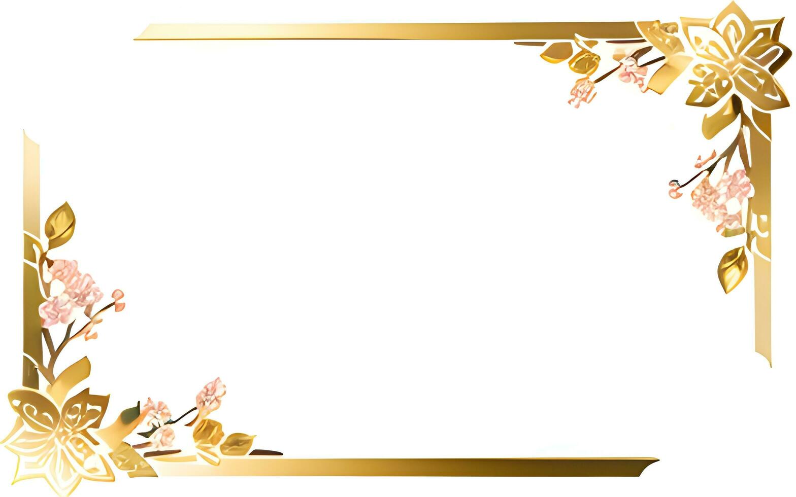 AI generated Luxury flower border frame illustration photo