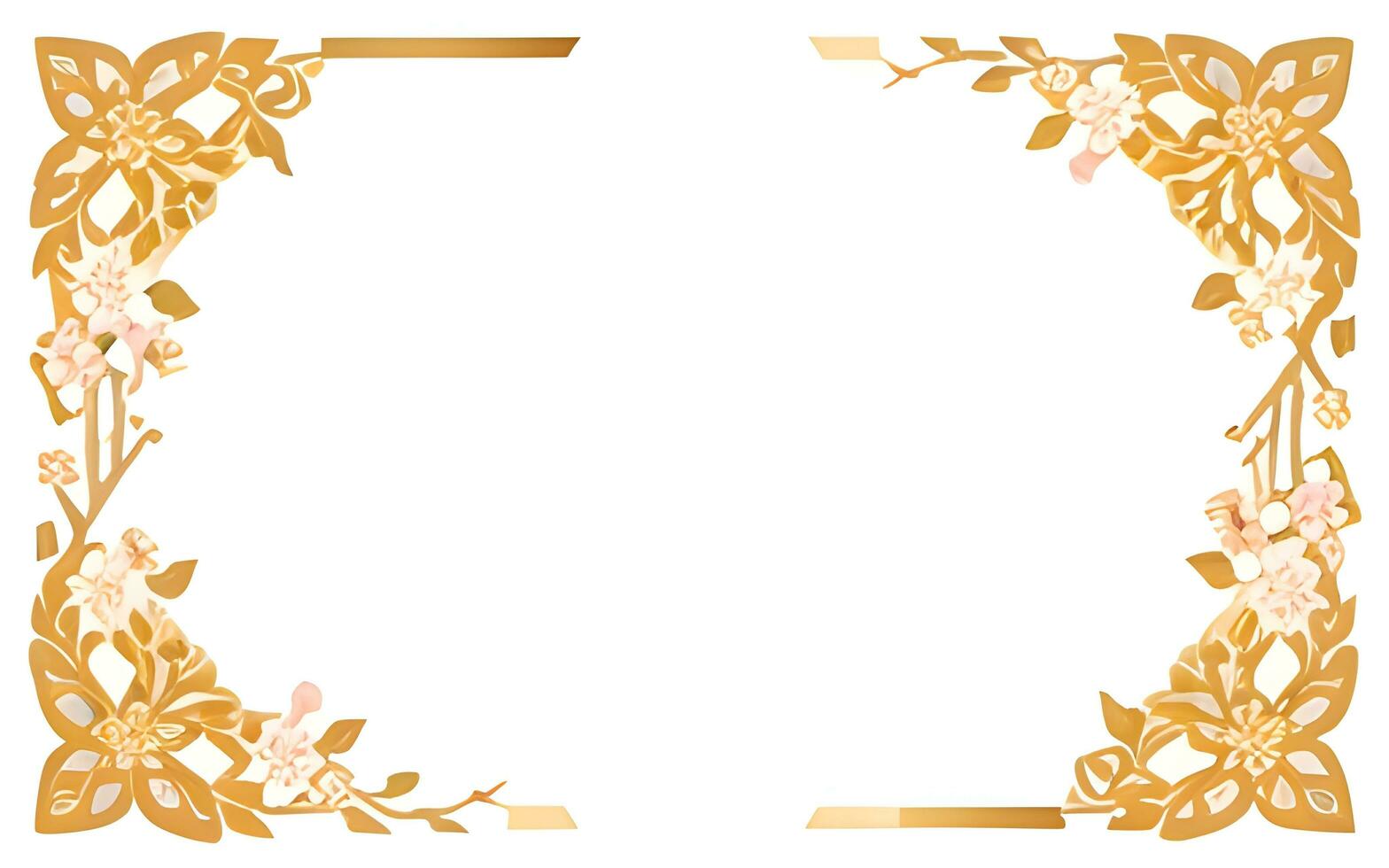 AI generated Luxury flower border frame illustration photo