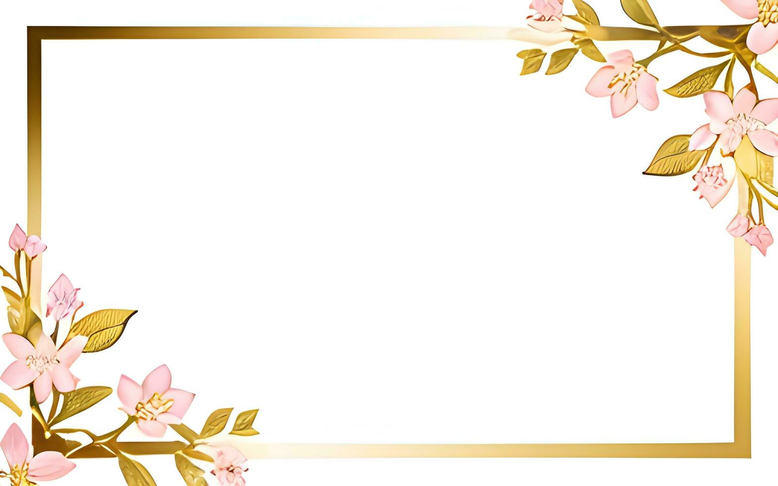 AI generated Luxury flower border frame illustration photo