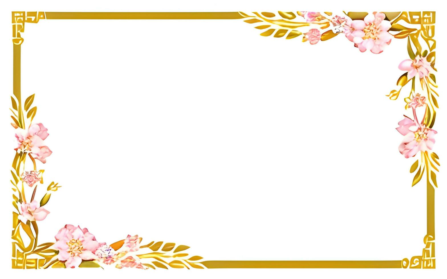 AI generated Luxury flower border frame illustration photo