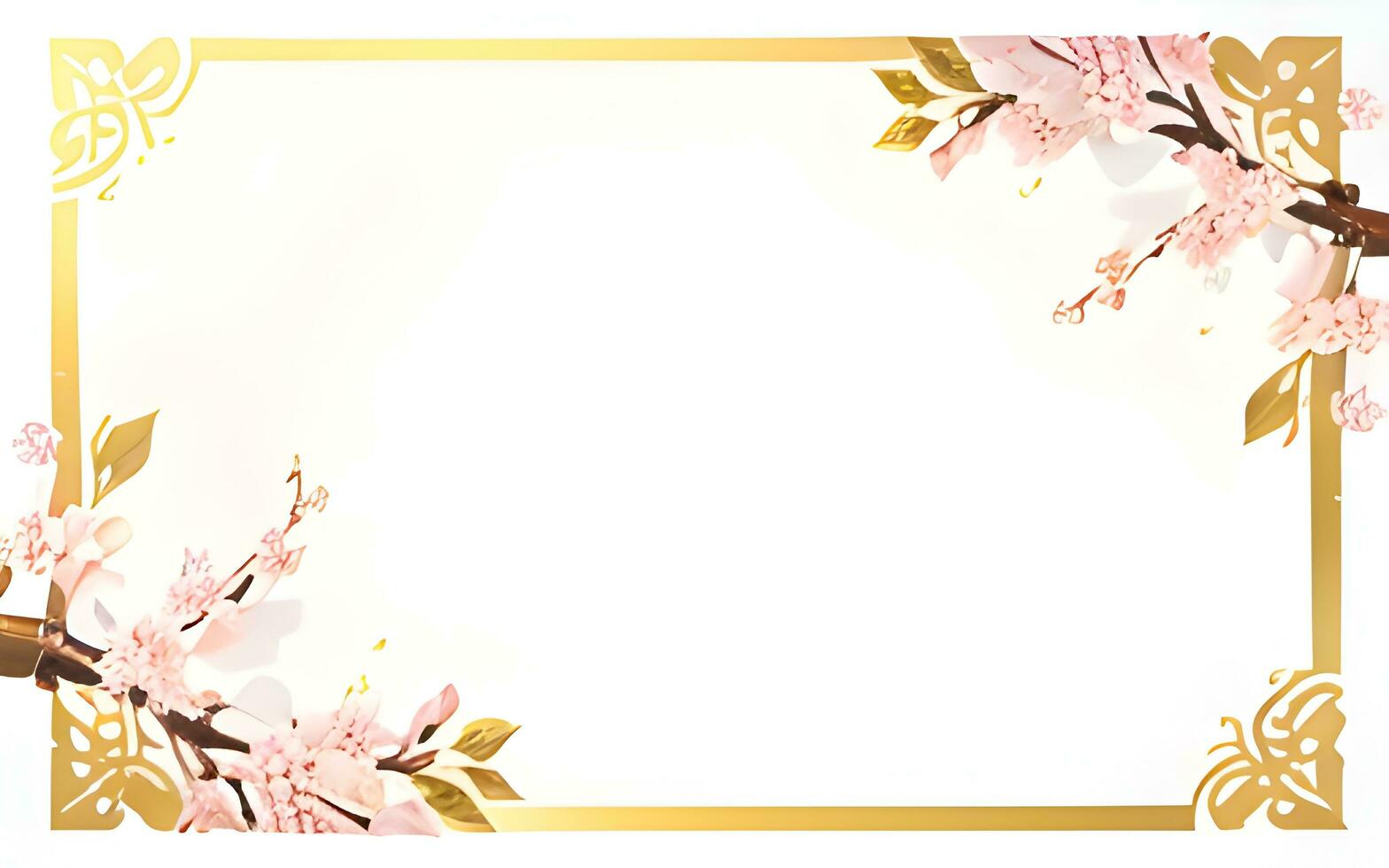 AI generated Luxury flower border frame illustration photo