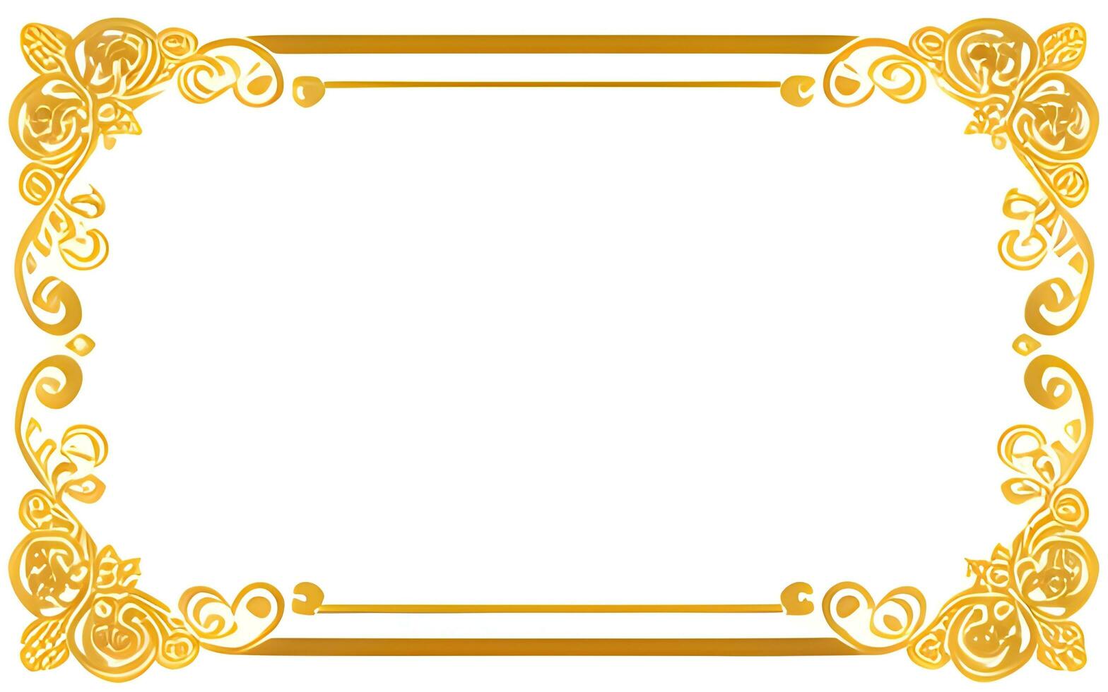 AI generated Luxury flower border frame illustration photo