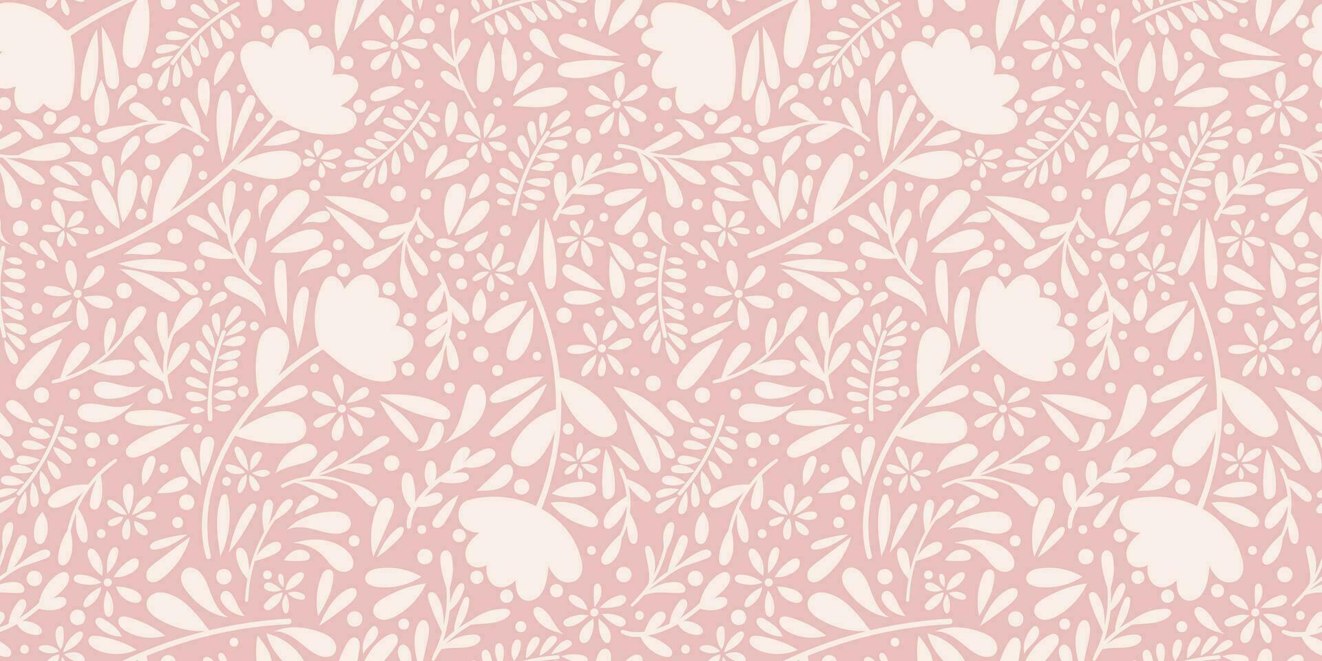 Pastel pink ditsy floral pattern, vector background for the summer, cute wallpaper