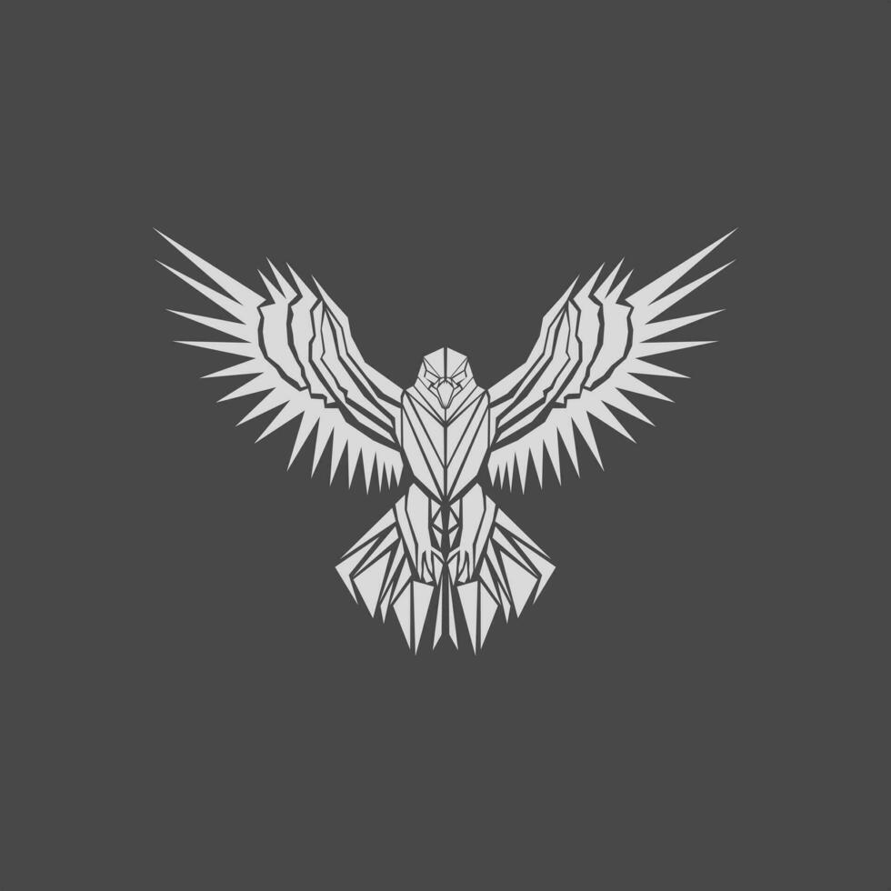Eagle logo, geometric eagle logo that symbolizes freedom and mystery. vector