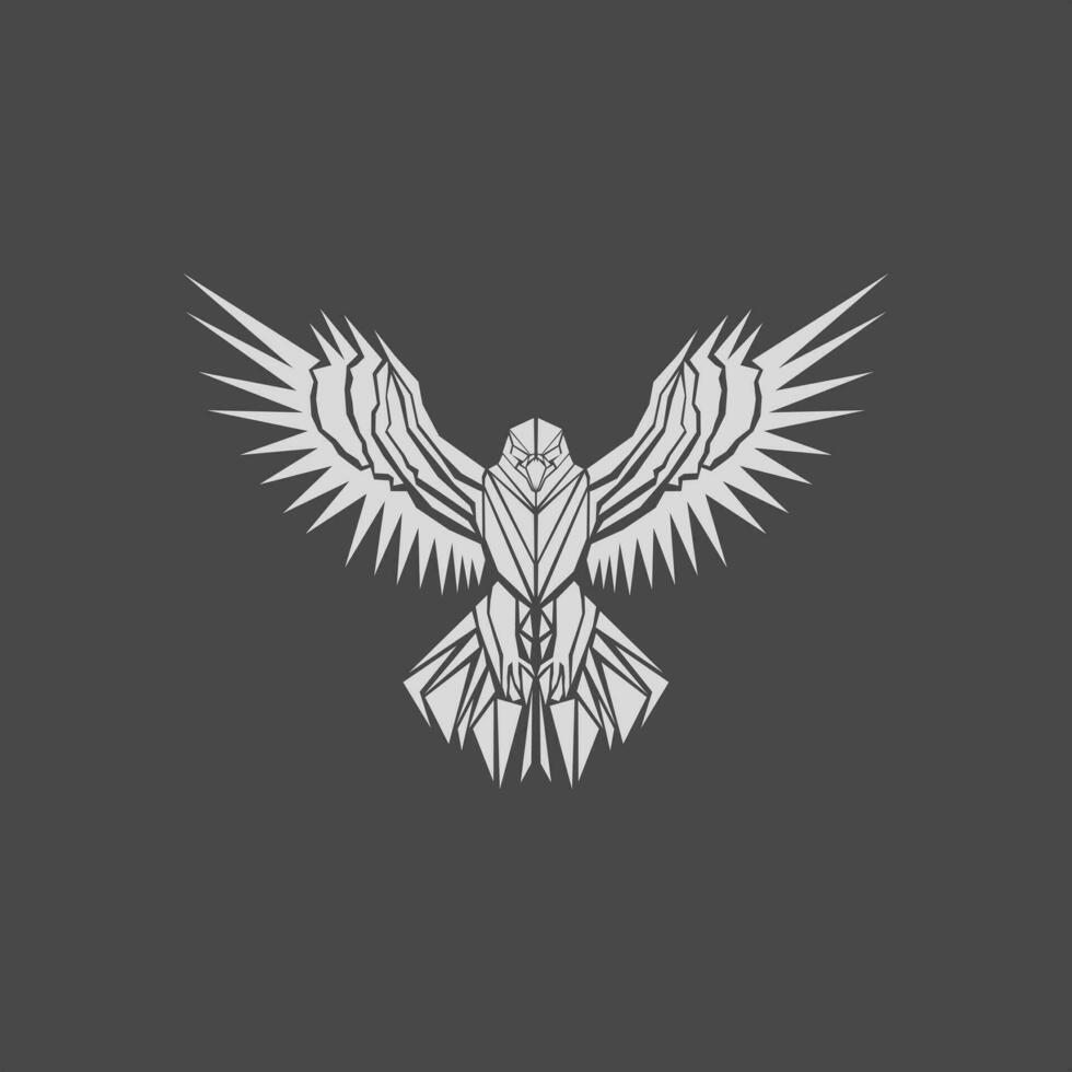 Eagle logo, geometric eagle logo that symbolizes freedom and mystery. vector