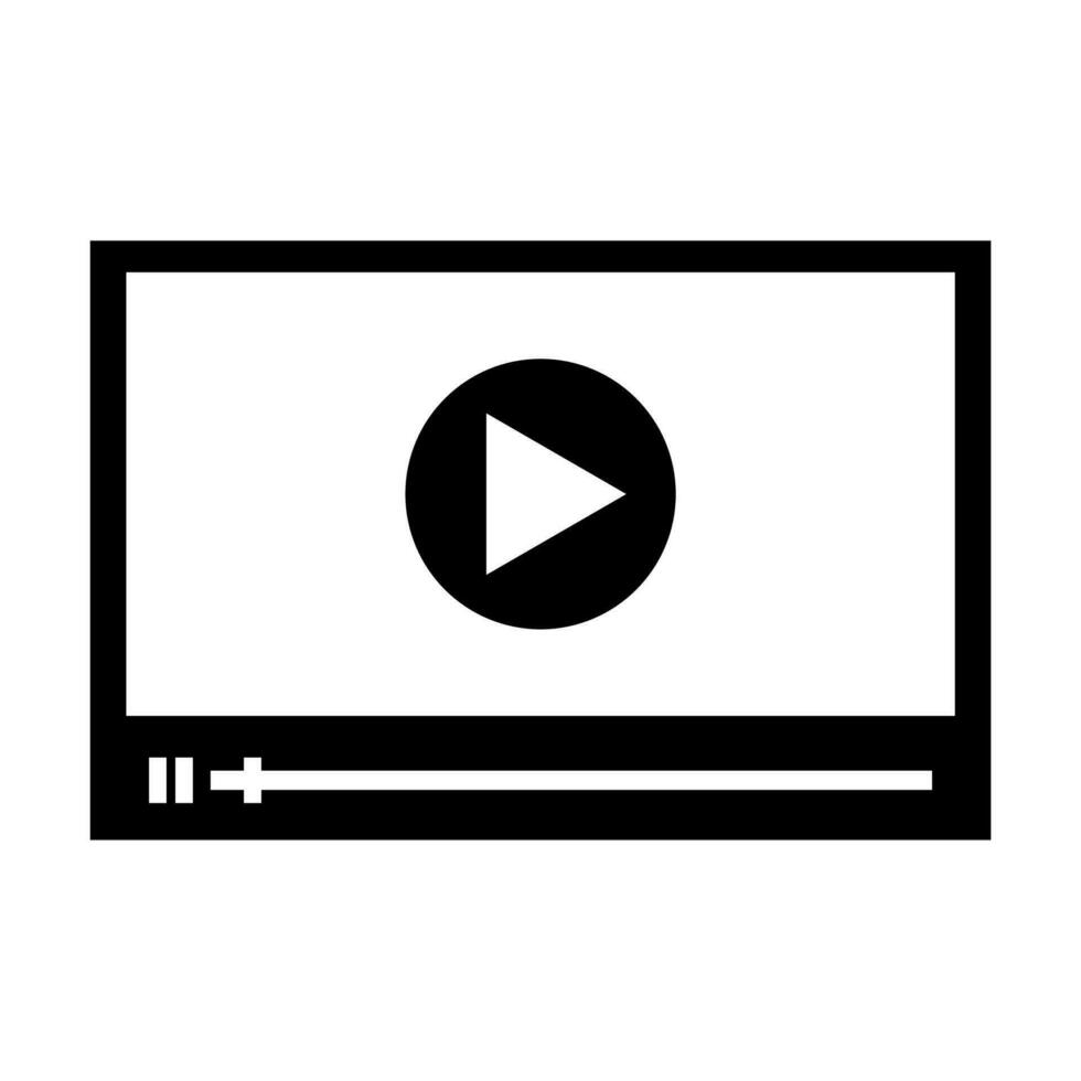 Play video film strip vector icon. For your web site design, logo, app, UI. Vector illustration