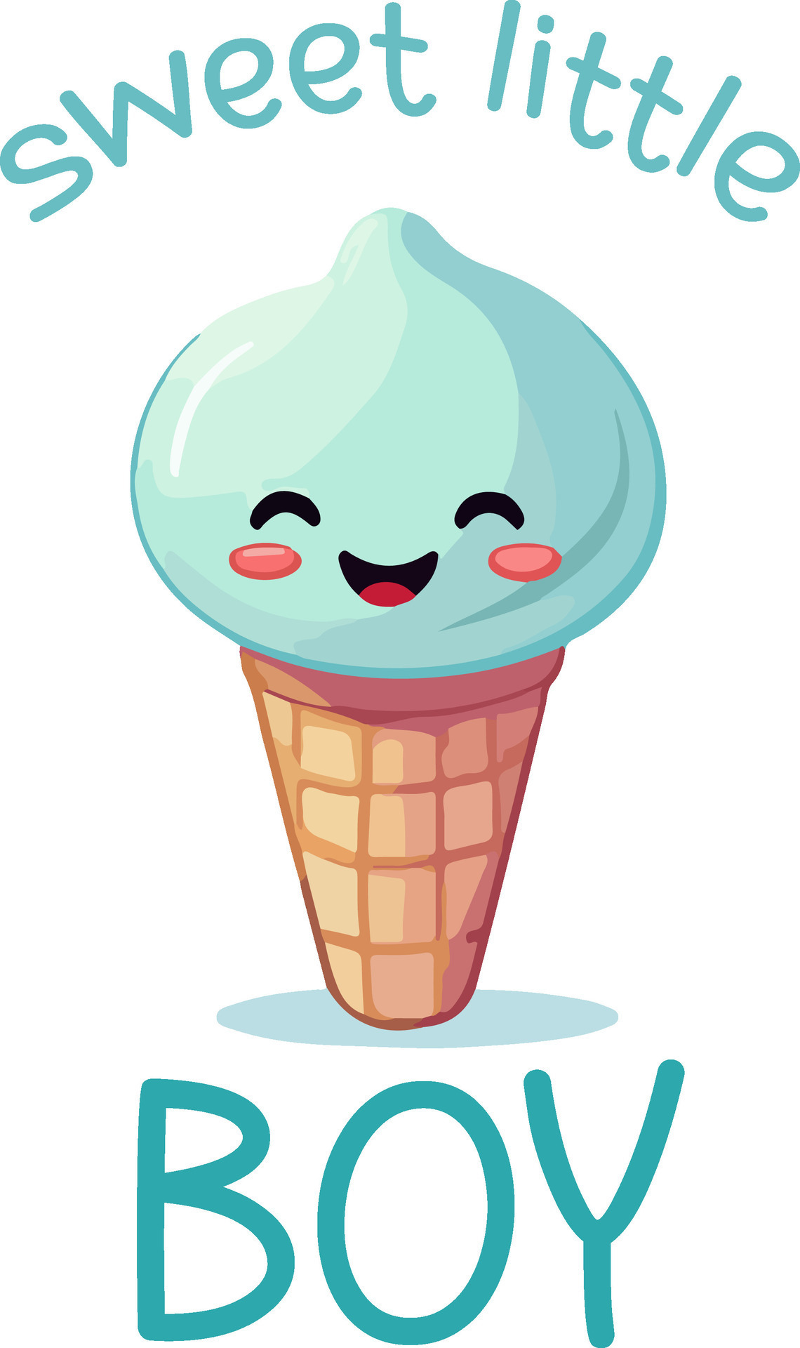 Sweet Little Boy Gender Reveal Cute Card Design With Ice Cream And sweet-little-boy-gender-reveal-cute-card-design-with-ice-cream-and