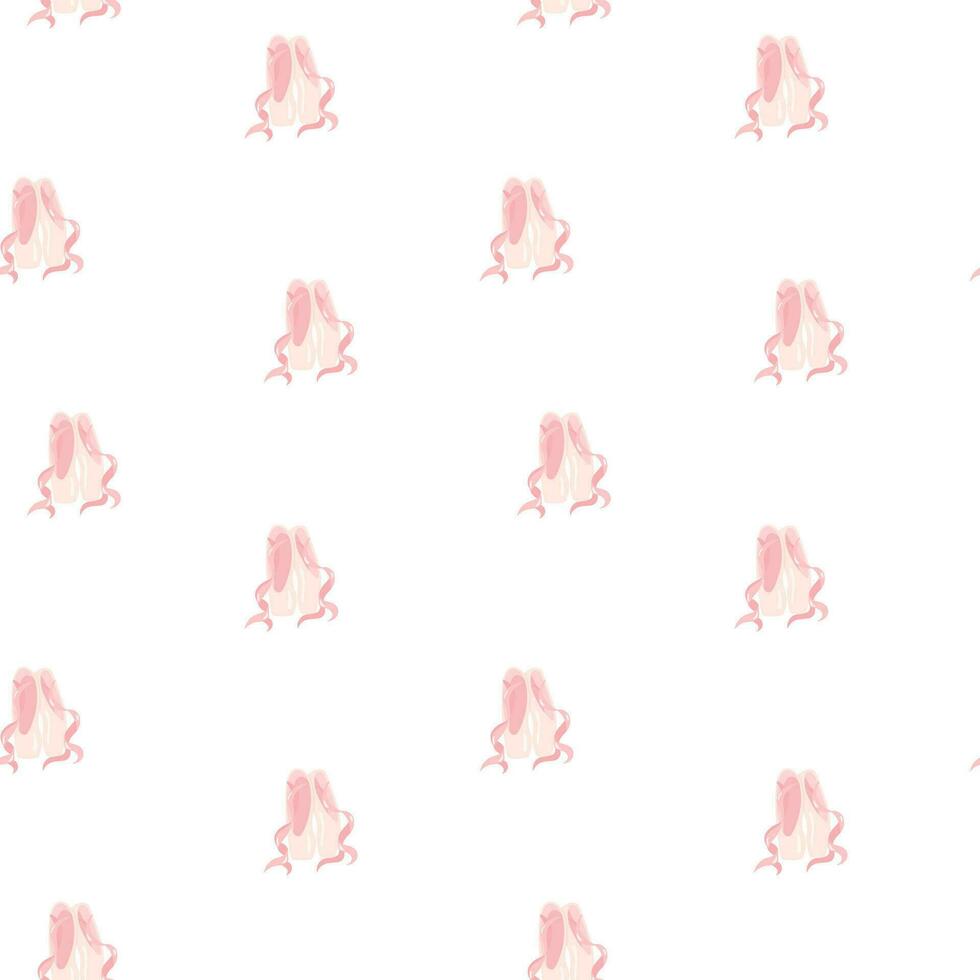 Ballet shoes vector seamless pattern, background, wallpaper, print, textile, fabric, wrapping paper, packaging design