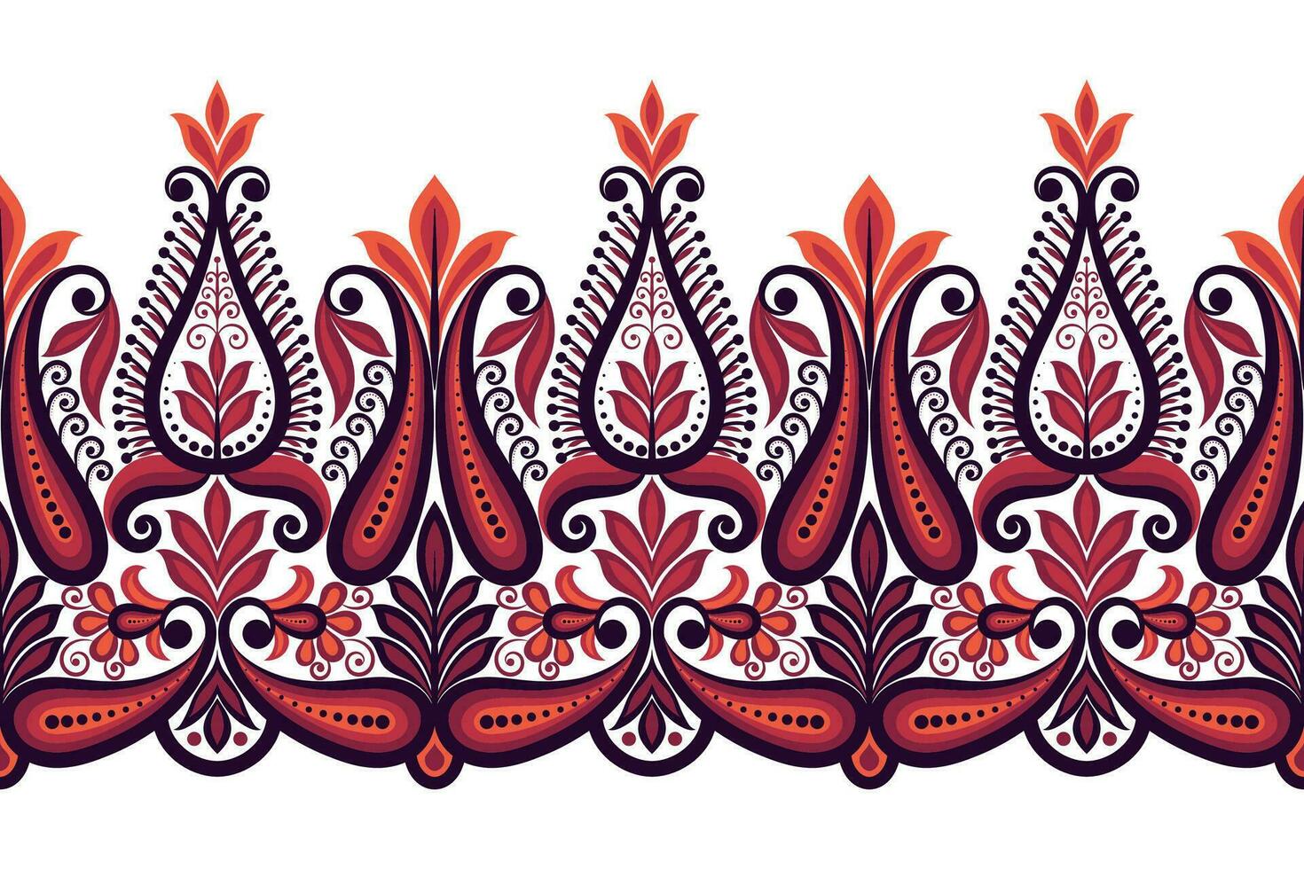 étnico sin costura antecedentes modelo impresión textil ilustración diseño para fondo,alfombra,papel tapiz,ropa,envoltura,batik,tela,vector ilustración. bordado estilo. vector