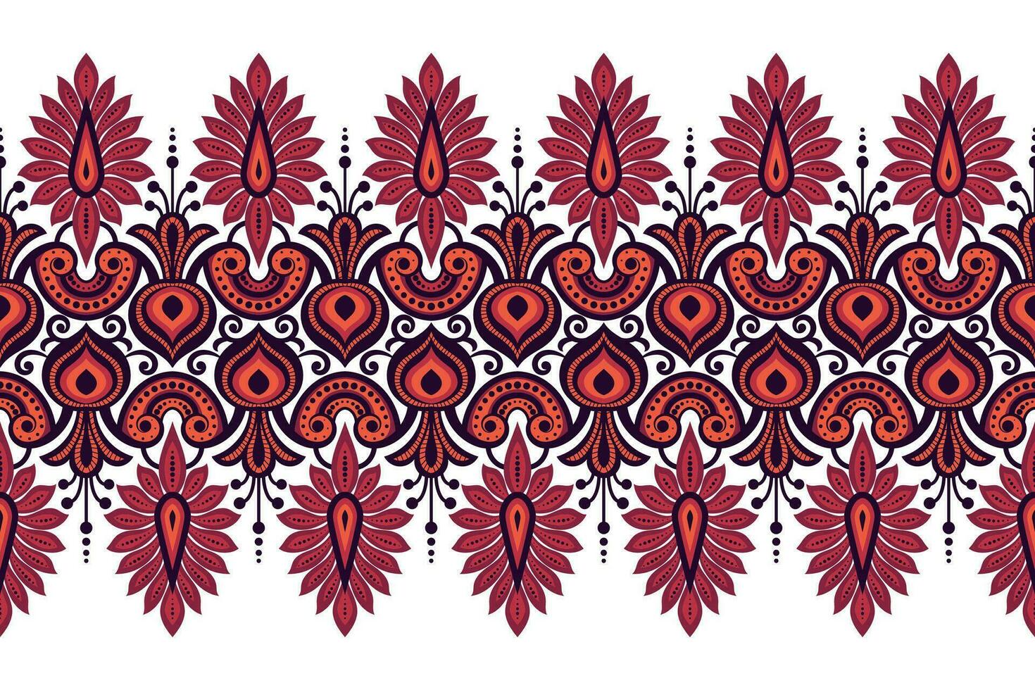 Ethnic Seamless Background Pattern printing textile illustration Design for background,carpet,wallpaper,clothing,wrapping,Batik,fabric,Vector illustration. embroidery style. vector