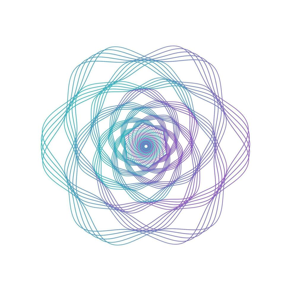 Grid Guilloche rosette for banknotes and certificates s design. Sophisticated template for the protection of securities, an ornament in the form of wavy curly lines. Vector. vector