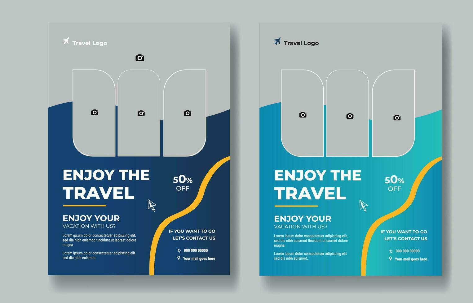 travel holiday tour guide flyer template design vector