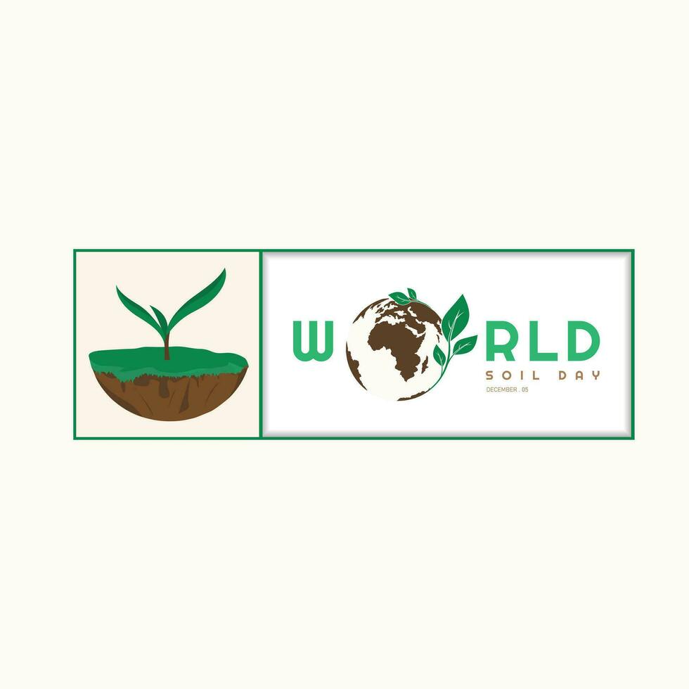 World soil day background. Celebrating world soil day on December 5th. Suitable for banners, social media, posters etc vector