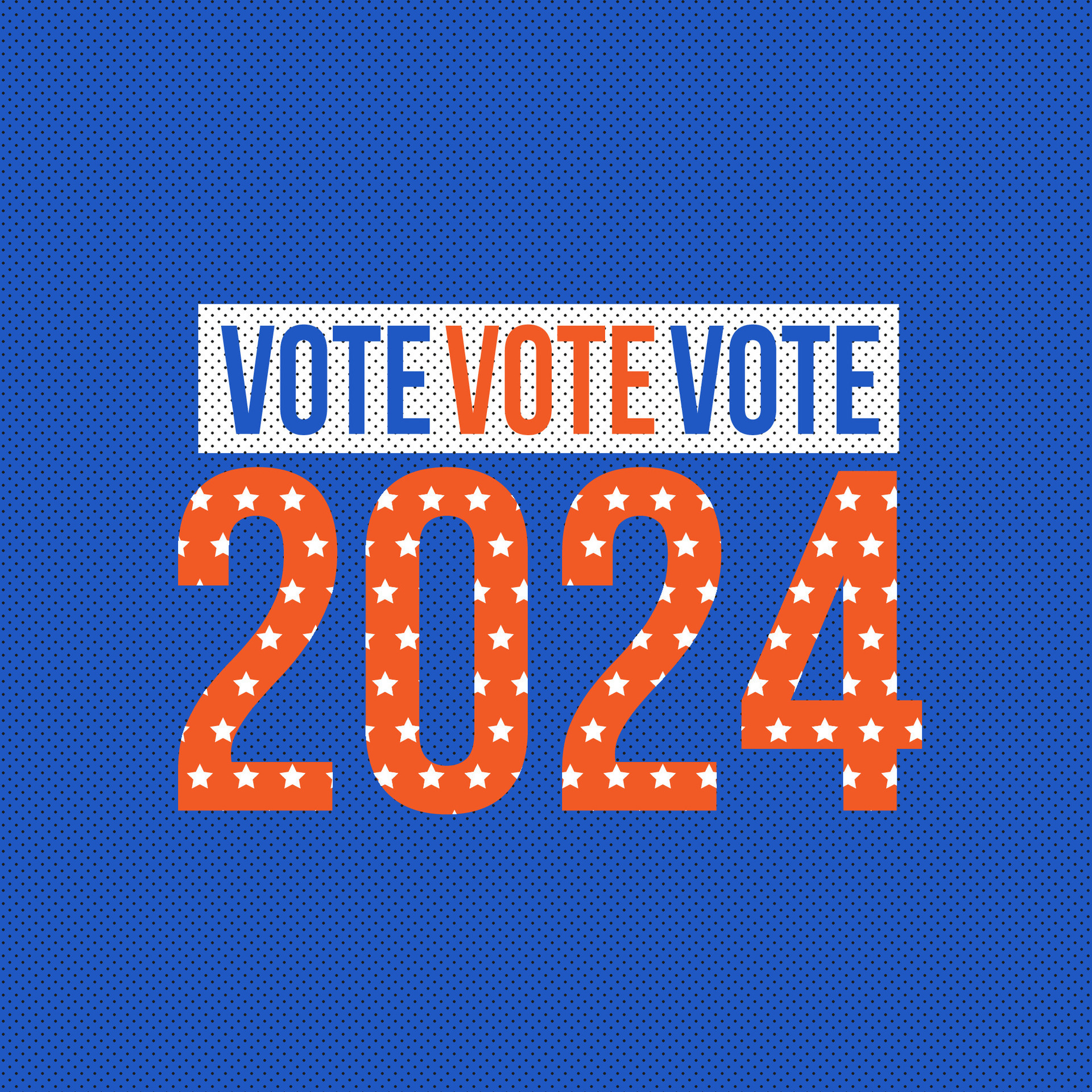 Election day banner template. USA president voting 2024. Election
