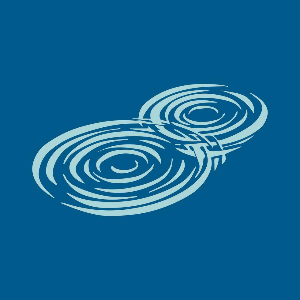 Hand drawn whirlpool logo. Vector illustration