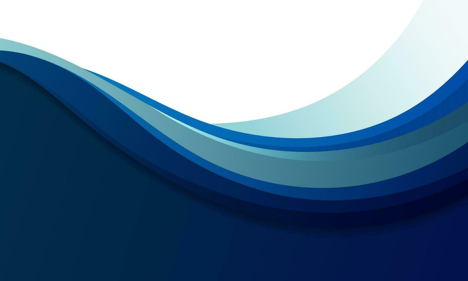 Blue wave modern abstract background. Elegant blue gradient wavy banner template vector