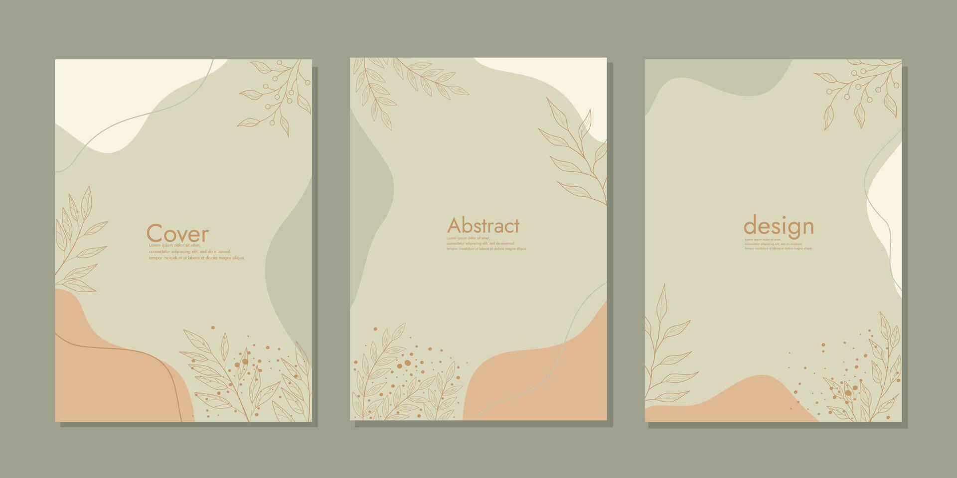 cover modern layout, annual report, poster, flyer in A4. abstract retro botanical background. For notebooks, planners, brochures, books, catalogs vector