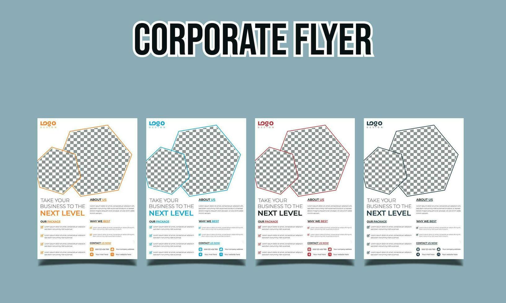 Creative corporate business flyer template,Corporate Business flyer template, Flyer Template Geometric shape used for business poster layout,business flyer template with minimalist layout vector