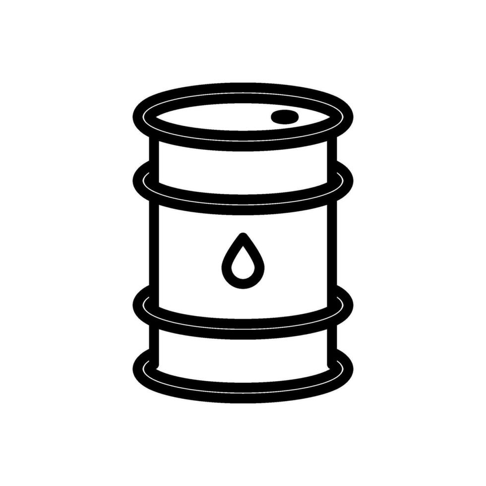 petróleo barril icono vector en línea estilo