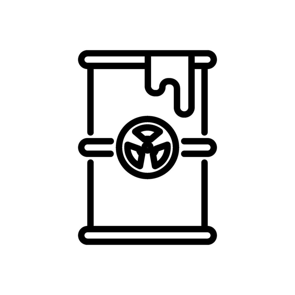 nuclear waste icon vector in line style