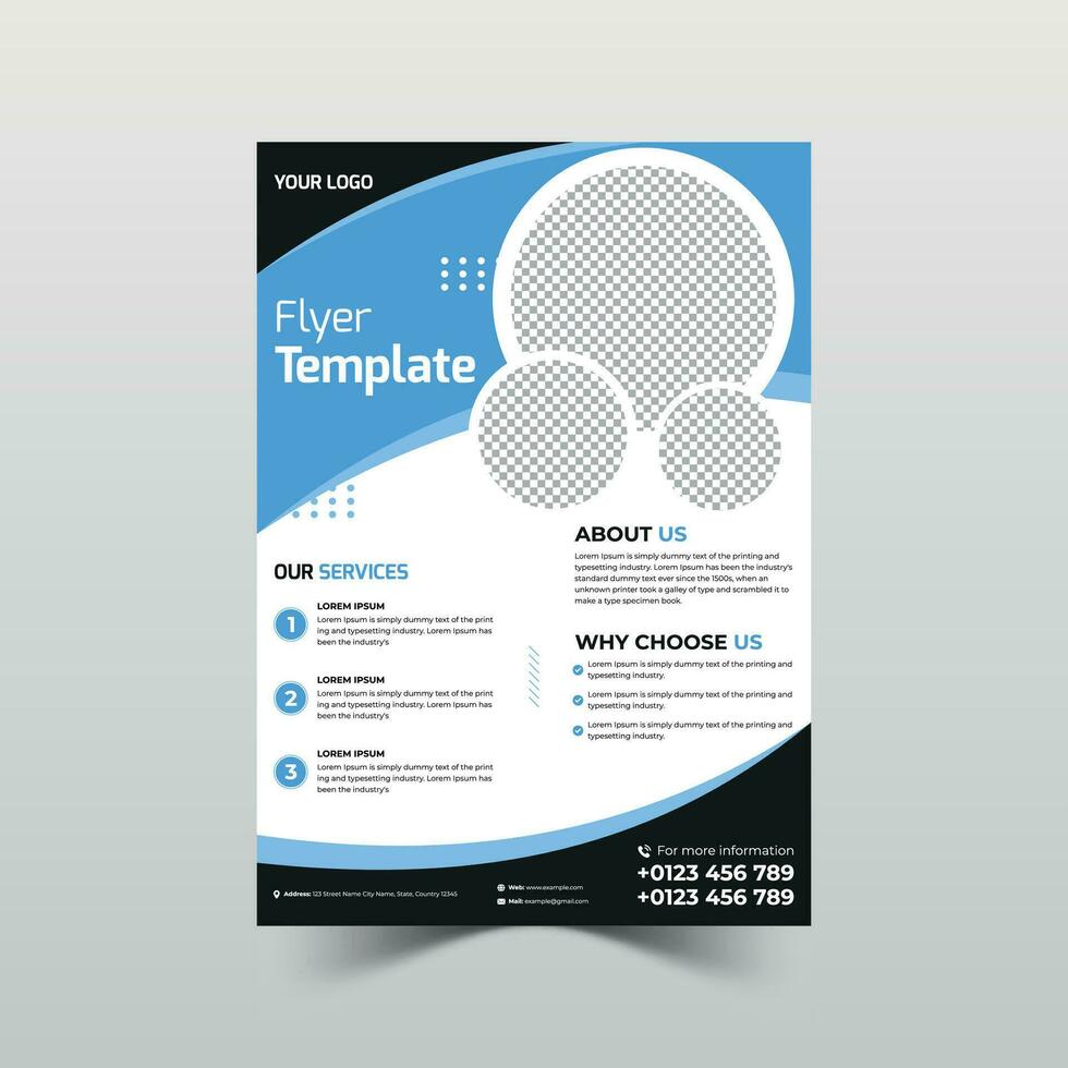 Professional Flyer Template for Corporate And Business vector